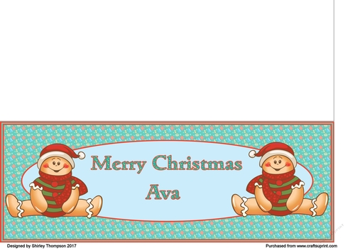 Gingerbread men DL card (Ava)