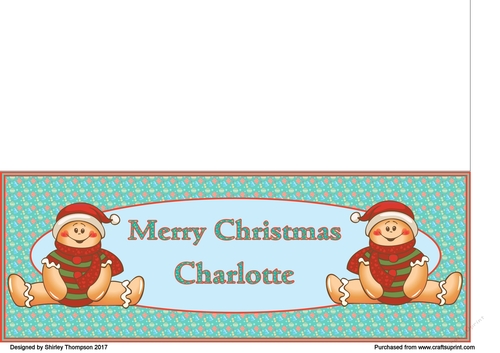 Gingerbread men DL card (Charlotte)
