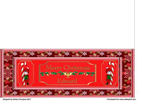 Red candy cane boy DL card (Edward)