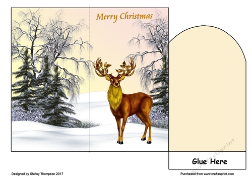 Stag Christmas money wallet.