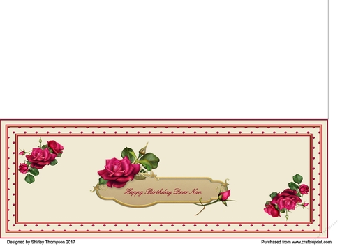 Red roses large DL card (Nan)