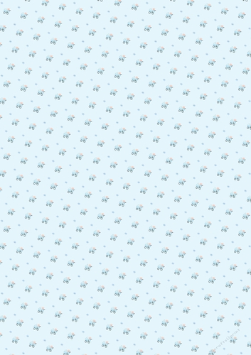 A4 blue backing paper with a baby boy sitting in a pram.