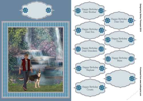 A5 quick card for male relatives.