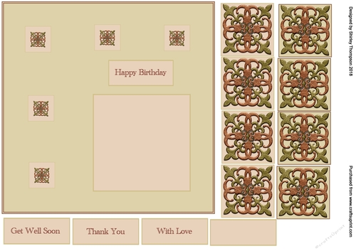 7 in card front with tea-bag sheet