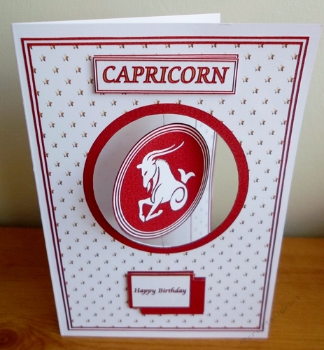 A5 Zodiac spinner card front (Capricorn)