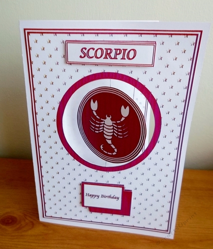 A5 Zodiac spinner card front (Scorpio)