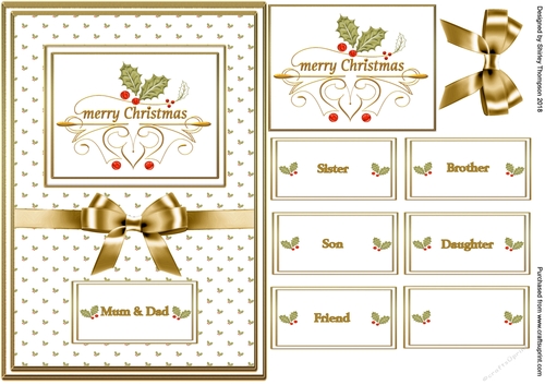 A5 Merry Christmas card front