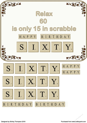 A5 60th birthday card front