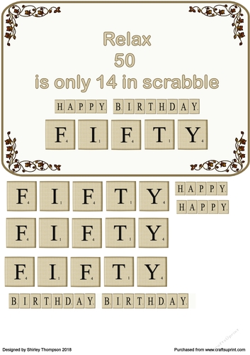 A5 50th birthday card front