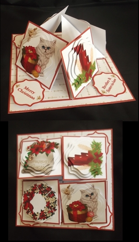 Merry Christmas quad easel card