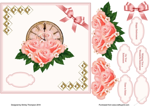 7 x 7 ladies retirement card front 
