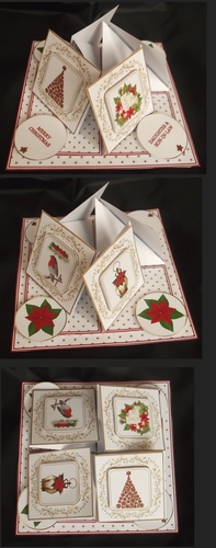Merry Christmas quad easel card
