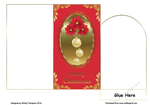 Christmas poinsettia decoration money wallet