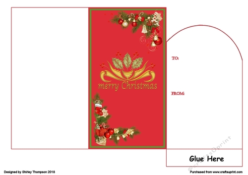 Red & green Christmas decorations money wallet