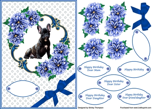 A5 Cute dog step by step card front