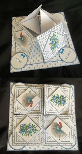 Ballerina quad easel card 