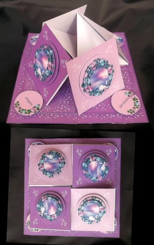 Tranquil swan quad easel card