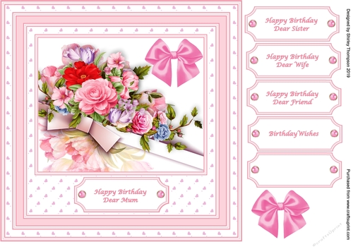 8 x 8 floral quick card front