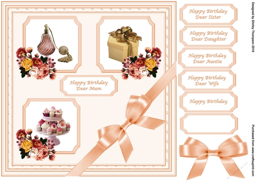 8 x 8 peach quick card front