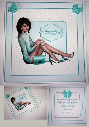 6 x 6 lady in blue mini kit