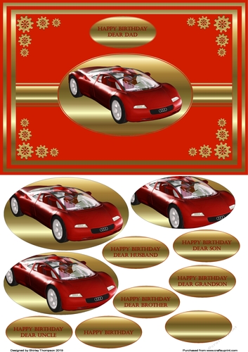 A5 Audi step by step card front