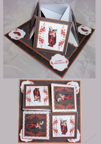 Geisha quad easel card