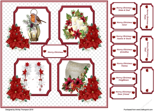 8 x 8 Christmas quick card front