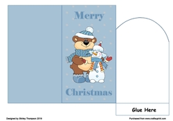 Bear and snowman money wallet