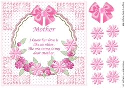 Pink 8 x 8 Mothers Day quick card front