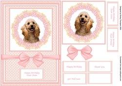A5 cute puppy quick card front