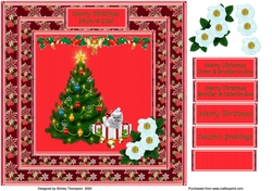8 x 8 Christmas tree quick card front