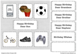 7.5 in square teen boy quick card front