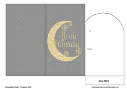 Gold foil crescent moon money wallet (Grey)