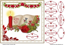8 x 8 Twas the night before Christmas quick card front