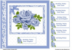 8 x 8 blue roses quick card front