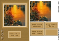 A5 lake scene quick card front