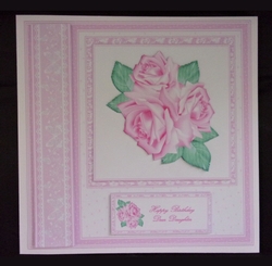 8 x 8 Rose vignette card kit