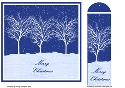 7.5 in Quick Christmas card front with bookmark
