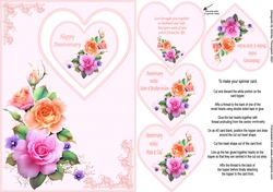 A5 heart spinner anniversary card topper