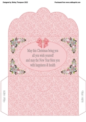 Rose & poinsettia money wallet.