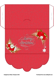 Red & silver floral money wallet