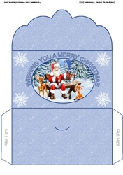 Santa & his animal friends money wallet
