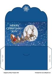 Santa on his sleigh money wallet (Son).