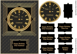A5 Time to celebrate quick card front.
