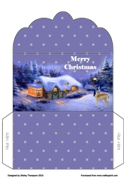 Snowy night scene money wallet
