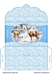 Deer in the snow money wallet