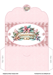 Pink basket weave money wallet.