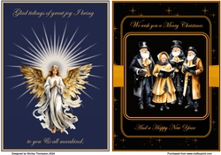 Pair of A5 quick Christmas card toppers.