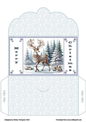 Bejeweled reindeer money wallet.