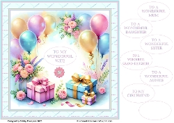 8 x 8 balloons & gifts quick card front.